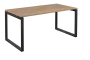 SEK-O - 16 stůl kancelářský, kovová podnož černá, deska 25 mm, široký 1600 mm, dub bardolino